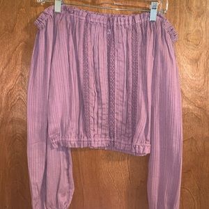 Pink off-shoulder blouse from Aeropostale size medium